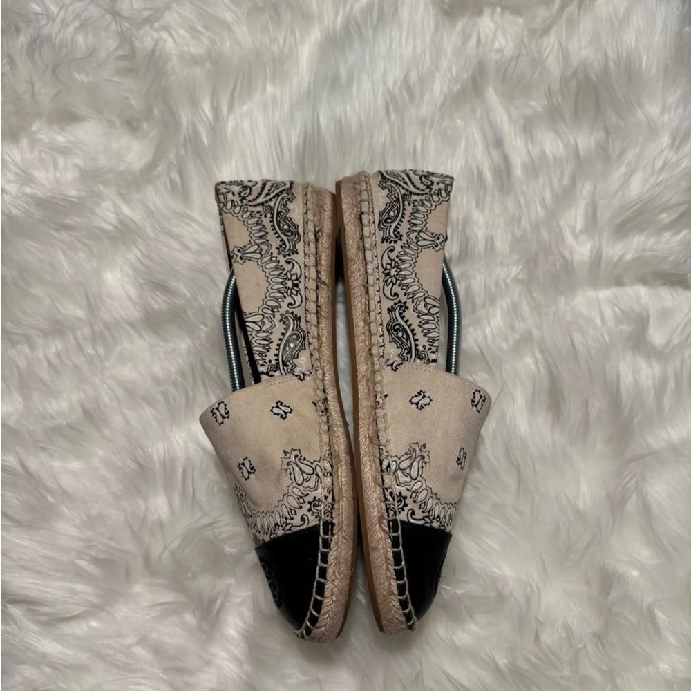 Tory Burch Pigment Espadrille Canvas Flat Shoe-Size 11M -Block Espadrille